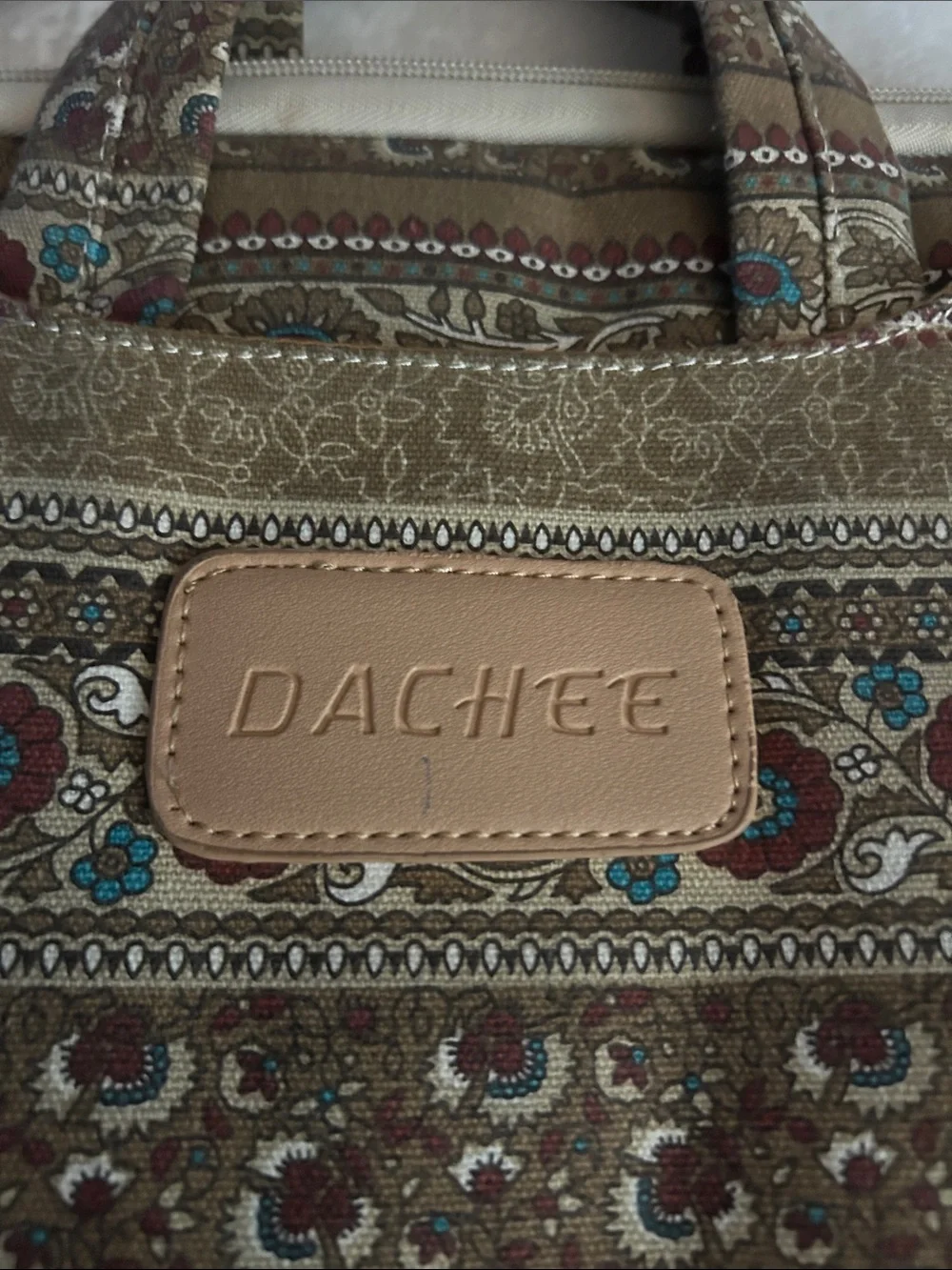 Dachfee Patterned Brown Laptop/Briefcase Bag